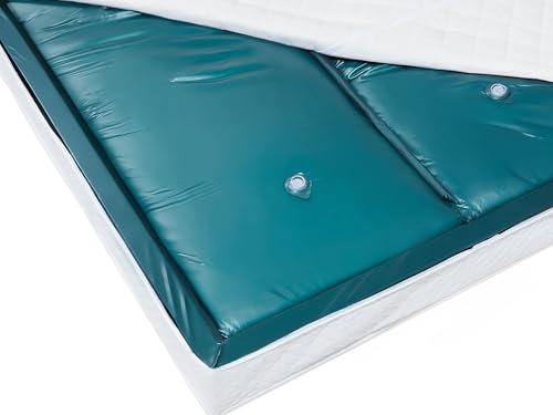 Beliani Wasserbettmatratze Blau Vinyl 180 x 200 cm Wasserbett Matratze Dual | Kunststoff, Für Personen die zusätzlichen Komfort suchen