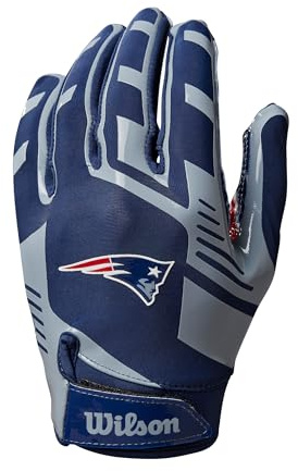 Wilson Handschuhe NFL Team SUPER Grip, Einheitsgröße für Jugendliche, Silikon/Stretch-Lycra