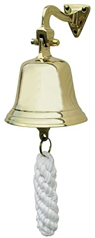 Glocke aus Messing Poliert 230g Ø 8cm Wandglocke Schiffsglocke