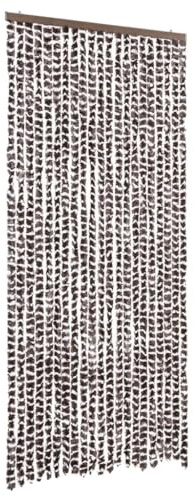 vidaXL Insektenschutz-Vorhang Braun und Weiß 90x220 cm Chenille