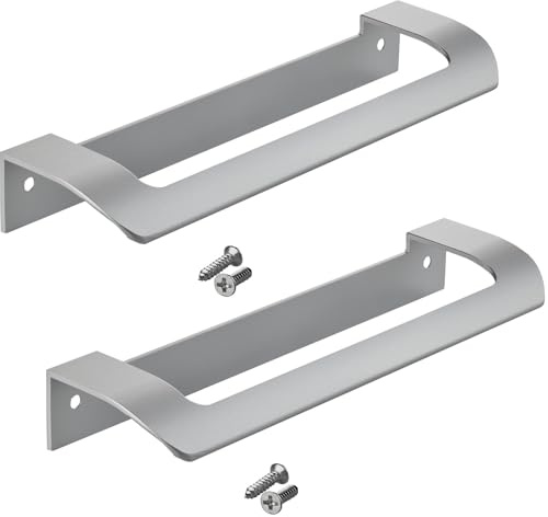 SOTECH 2 Stück Möbelgriff LYS BA 160 mm Chrom matt | für Schränke Schubladen & Falttüren