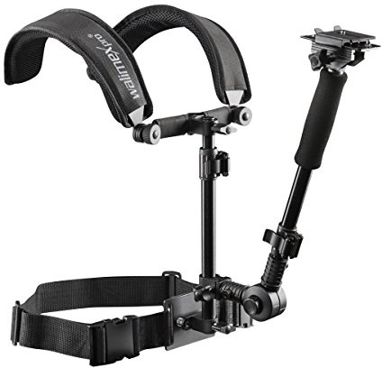 Walimex Pro Video Schulterstativ für Kamera & Camcorder - Ergonomisch, Anpassbar & Komfortabel - Ideal für Langzeit-Fotografie und Filmaufnahmen - Inklusive Schnellwechselplatte & Zoomring