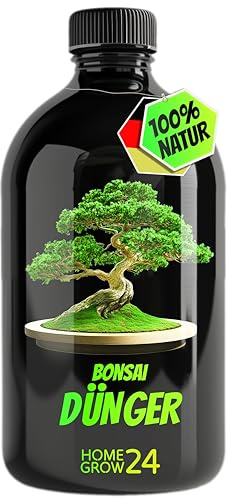 Homegrow24 Bonsai Dünger, Dünger für Bonsais, 500 ml, Vitalstoffkomplex mit effektiven Mikroorganismen und organischer Pflanzenkohle, 100% Natürlich, für üppiges Wachstum