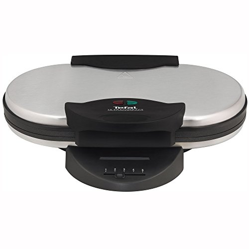 Tefal Doppel-Herzwaffeleisen WM311D, Stufenloser Temperaturregler für Bräunung nach Wunsch, Antihaftbeschichtete Platten, Teigauffang-Vorrichtung, 1200W,‎ 37 x 11.4 x 28.5 cm