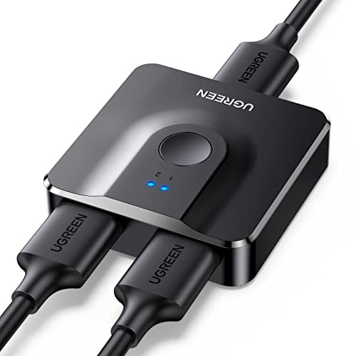 UGREEN HDMI 2.0 Switch 4K@60Hz Bidirektional HDMI Switch Splitter 1 in 2 Out/2 in 1 Out für PS5, PS4, Xbox,TV Box, TV Stick, Switch, Monitor, PC usw