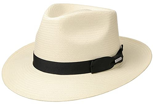 Stetson Telida Toyo Bogarthut Strohhut UV-Schutz 40 Damen Herren Frühling Sommer Natur S (54-55 cm)