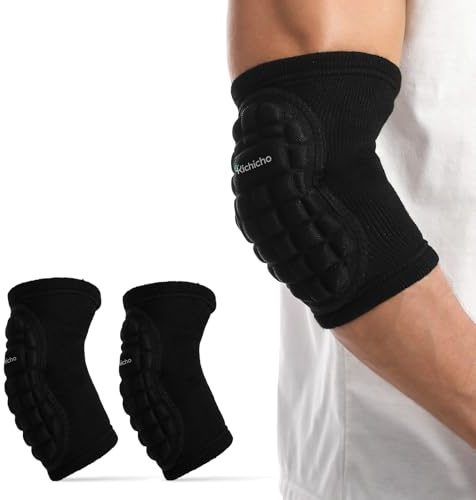 2Pcs Taktische Ellbogenschützer, verdickte Fußball-Ellbogenschützer aus Schwamm, Kollisionsschutz, Schutzausrüstung für Tanzsport, Ellbogen- oder Kniestütze, geeignet für Kinder, Männer und Frauen (L)