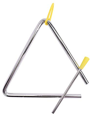 TRIXES 6-Zoll Metall-Musikdreieck – Percussion Instrument mit Schlägel | Heller Klang, Rhythmuslernen, Erwachsene Kinder, Musikunterricht, Training