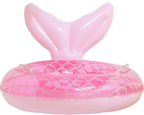 Baby Schwimmring, Rosa Meerjungfrau Aufblasbarer Schwimmreifen Schwimmhilfe, Baby Pool Float ab 6-36 Monate Baby Mädchen mit Sitz Aufblasbarer Baby Float für Säugling Kleinkind Kinder 1-3 Jahre