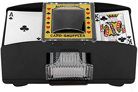 Kartenmischmaschine ,Elektrische Kartenmischmaschine 2 Deck, elektronische Casino-Poker-Kartenmischung, batteriebetrieben, Ein/Zwei Deck-Karten-Mischung, Kartenspiel-Zubehör