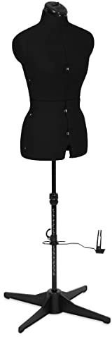 Verstellbare Schneiderpuppe Schwarz 8-Teilige | Klein (S) [Größe EUR 36 bis 44]