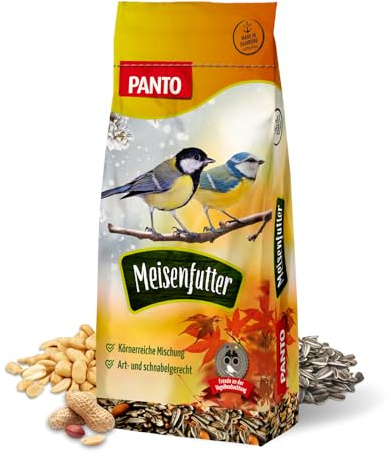 PANTO Meisenfutter – 20 kg Wildvogelfutter ganzjährig, Körnermischung für Wildvögel ohne Weizen, Hafer & Gerste, Vogelstreufutter für Meisen und andere Körnerfresser
