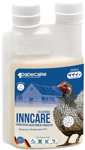 Prävention von inneren Parasiten 250ml - Hühner, Geflügel und exotisches Geflügel - Vorbeugung und Behandlung von Verdauungsproblemen - Natürliche Formel - Knoblauch- und Oreganoextrakt - Inncare