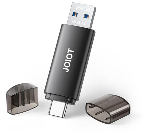 USB Stick 256 GB 3.0 USB C Stick 3.0 2 in 1 Flash Drive 3.0 OTG Memory Stick High Speed Speicherstick Mini Flash Drive Kompatibel mit Android Mobile Phone Linux Laptop Black