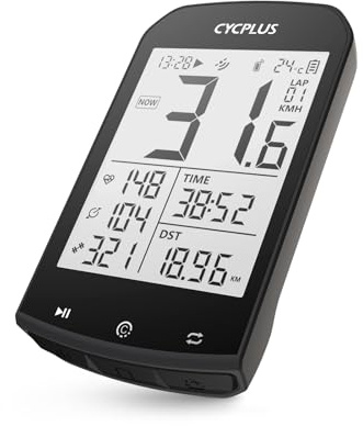CYCPLUS GPS Fahrradcomputer Kabellos, wasserdichte Fahrrad Tachometer und Kilometerzähler, ANT+ Drahtloser Fahrrad Tacho mit zahlreichen Funktionen, 2,9 Zoll LCD mit Hintergrundbeleuchtung