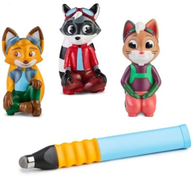 Edurino 3-in-1 Starterset – 3 Lernspiele Kinder ab 4 J. – mit App & Stift | Spielerisch digital lernen, 3 Lernspiele Kinder, Lesen & Schreiben Stufe 1, Zahlen & Mengen Stufe 1, Kreativität & Malen