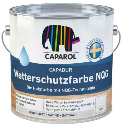 Caparol Capadur Wetterschutzfarbe NQG Größe 2,5 LTR, Farbe weiß