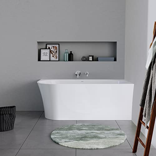 Duravit DuraDelfi Eck-Badewanne 170 x 80 cm rechts aus Acryl in Weiß glänzend mit doppelwandiger Konstruktion, Push-Open-Ablauf und ergonomischer Innenform