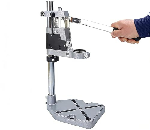 Uadme Bohrständer für Bohrmaschine, Halterung für Bohrmaschinen mit Aluminiumbasis, Verstellbarer Bohrmaschinenständer für Bohrmaschinen mit Halsbanddurchmesser 43 mm/38 mm