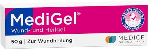 MediGel 50 g - Salbe zur Wundheilung - Hydroaktives Lipogel mit Zink & Eisen bei akuten Wunden - reduziert die Narbenbildung - ohne Klebegefühl - Wundsalbe
