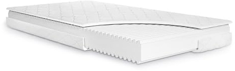 Julius Zöllner Jugendmatratze Basic Junior – Hochwertige Juniormatratze, Formstabiler Komfortschaum mit Wellenprofil, OEKO-TEX Standard 100, Made in Germany, Größe 90x200cm