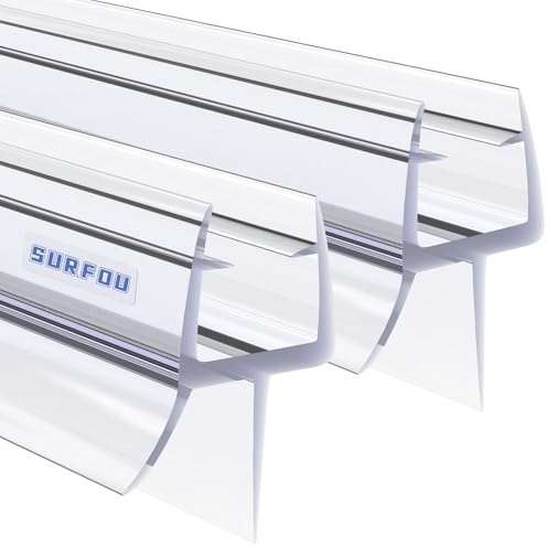 SURFOU Dichtung Dusche Glastür 2×100cm, Duschdichtungen für Duschtüren 6-8mm duschtüre, Duschkabinen Dichtungen, Duschtürdichtung Unten Duschdichtung Duschkabine Leiste Duschtür Abdichtung