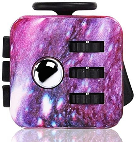 Pachock Galaxy Anti-Stress Würfel Spielzeug, Fidget Toy Cube, 6 Seiten Funktion zum Stressaubbau bei Nervösität, Sensory Toys Dekompression Spielzeug Geschen für ADD ADHS