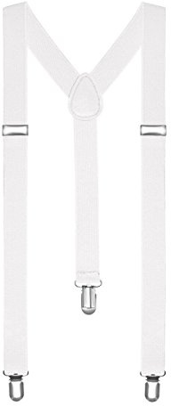 Boolavard® TM Zahnspange/Hosenträger One Größe voll einstellbare Y-förmige mit starken Clips
