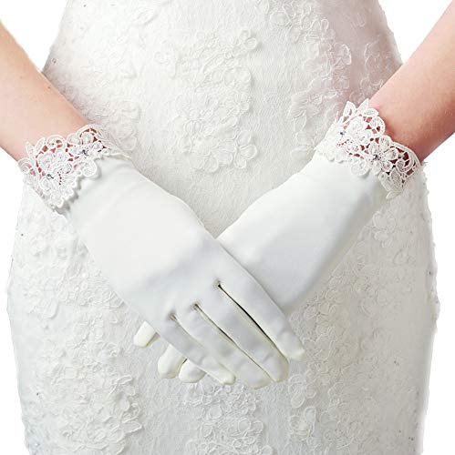 BABEYOND Damen Lace Handschuhe 1920er Spitzenhandschuhe | Retro-Design; Glatt, bequem; Ideal für Hochzeiten, Partys, Bälle & Anlässe