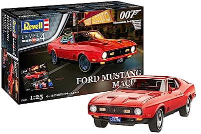 Revell Modellbausatz I Geschenkset James Bond Ford Mustang I Detailreicher James Bond Bausatz I 129 Teile I Maßstab 1:25 I für Kinder und Erwachsene ab 12 Jahren