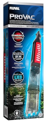 Fluval Pro Vac, elektrischer Bodengrundreiniger, mit Verlängerungsrohr für tiefe Aquarien, Große Rassen, Katze schwarz, 1 Stück (1er Pack)