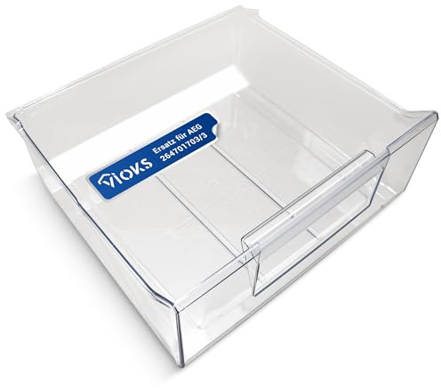 VIOKS Gefrierschrank Schublade Ersatz für AEG Juno Zanussi 264701703/3 | Gefrierkasten, 395x160x360 mm, ersetzt 2675039198, für Gefrierfach Gefrierschrank KühlGefrierKombination