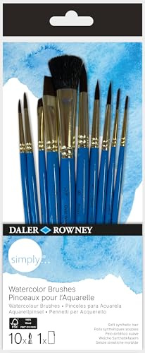 Daler Rowney Simply Aquarell-Pinsel-Set, 10 Stück