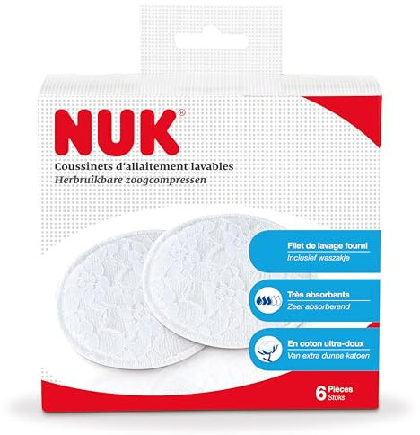 Nuk 700623 Still-Einlagen, Waschbar, 6 Stück