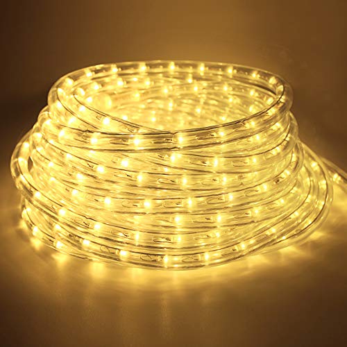 Forever Speed 6 Meter LED Lichterschlauch Außen, 216 LEDs Wasserfest LED Schlauch für Auße, Dekoration Beleuchtung Lichterschlauch für Weihnachten,WarmWeiß