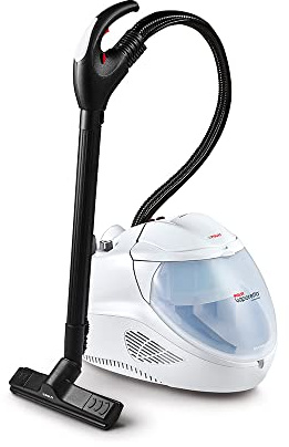 Polti Vaporetto Lecoaspira FAV30, Dampfreiniger und Staubsauger mit Wasserfilter, Doppelfunktion, Gesamtleistung 2450 W, Maximaler Kesseldruck 4 Bar, Sicherheitsverschluss, Weiß
