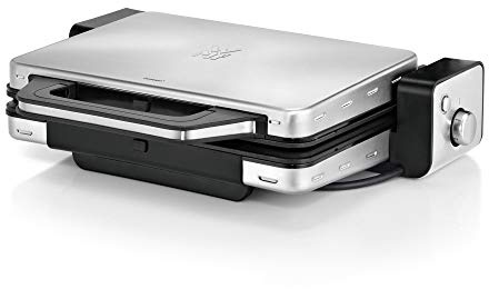 WMF Lono Kontaktgrill 2-in-1, Tischgrill, Plattengriller, Kontaktgrill abnehmbare Platten, spülmaschinenfeste Grillplatten, 2100 W