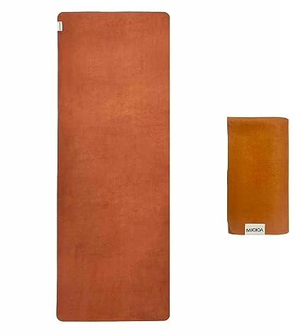 MIKKOA Reise-Yogamatte, 1,5 mm, faltbare Yogamatte, leichte Yogamatte, Verwendung für Reisen, Rucksackreisen, Yoga-Rückzugsort, Outdoor, Fitnessstudio, Pilates, Trainingsmatte, maschinenwaschbar,