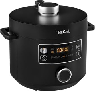 Tefal Turbo Cuisine Multikocher 5L Schwarz 1000W Elektrischer Schnellkochtopf mit 10 Programmen