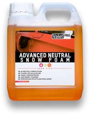ValetPRO EC19-1L Advanced Neutral Snow Foam Autoshampoo, 1 L - Dicker Vorwäsche Schaum - alkalische Reinigungswirkung - pH neutral