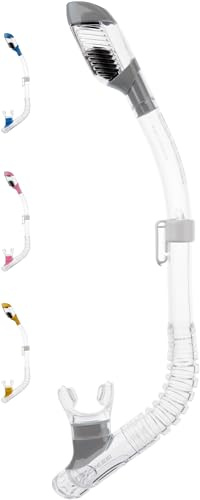 Cressi Snorkel Mini Dry, Clear/Silver, ES258960