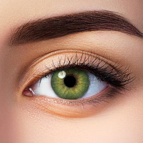 Aricona Farbige Kontaktlinsen mit Stärke, Mint-Grün, -2,50 Dioptrien, Brillante Augenfarbe & klare Sicht mit den natürlichen Farblinsen für Brillenträger mit Premium Hydrogel
