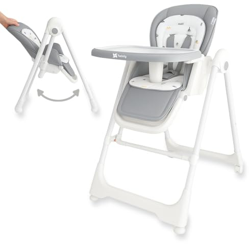 Twinly MOVITY 3-in-1 Hochstuhl mit Schaukelfunktion & Babywippe: Kombihochstuhl, Babyschaukel & Trona in einem, klappbar, ab Geburt