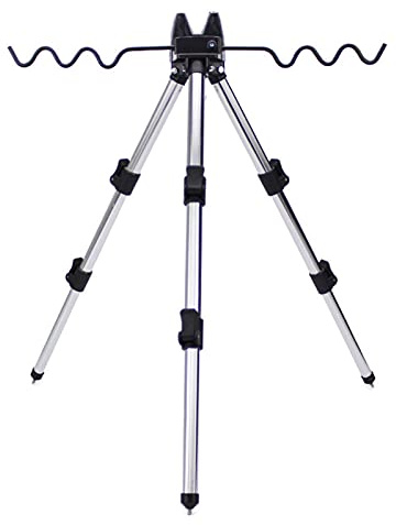 Perfect Flower Dreibein-Stativ Für Angelruten,3 Abschnitt Angelrutenhalter Angelrute,Angelrutenhalter Dreibein Tripod,Rutenhalter Dreibein Teleskopbeinen Aluminium Unterstützung Angelzubehör