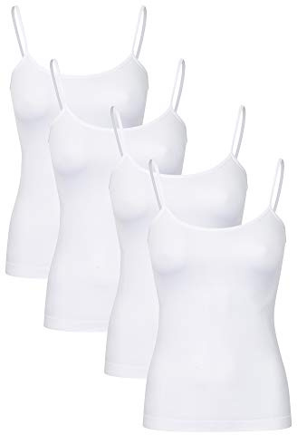 r-dessous 2-4 - 6 Damen Hemdchen Träger Unterhemd nahtlos Microfaser Groesse: S/M
