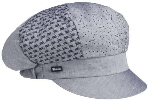 Lipodo Avella Schirmmütze Ballonmütze Patchwork Blumenmuster Made in Italy Damen Frühling Sommer Denim One Size