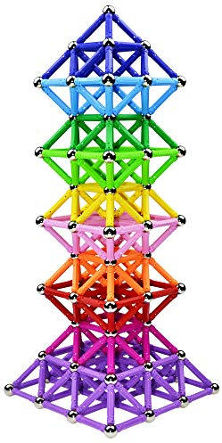 Beicarin Magnetische Bausteine, 150 Stück, Spielzeug, magnetische Lernspielzeuge, magnetische Blöcke, stapelbares Spielzeug-Set für Kinder und Erwachs