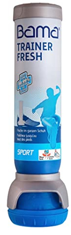 Bama Trainer Fresh Schuh Deo 100ml – hygienische, antibakterielle Frische, transparentes Schuhspray für Sport-, Arbeits- und Freizeitschuhe