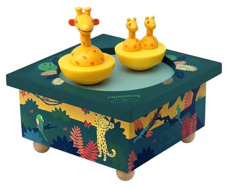 Original Trousselier Paris Spieluhr 95004 TR Holz-Giraffen Kinder-Spieluhr (Spieldose, Musikdose), Girafe