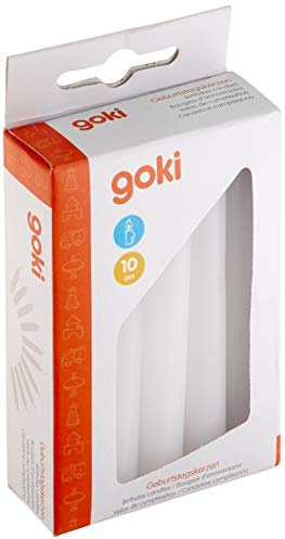 Goki 15051 - Dekoration - Geburtstagskerzen-Set für GK 106/108/55985/60975 Weiß
